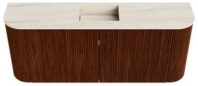 Mondiaz Joya DLux 105cm toiletmeubel ronding links/rechts ruby met wastafel faye midden zonder kraangat meli