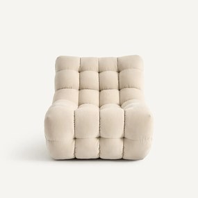 Modulaire gecapitonneerde fauteuil, fluweel, JUD