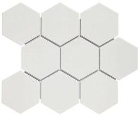 The Mosaic Factory Barcelona grote hexagon mozaïek tegels 26x30 wit mat