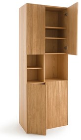 Boekenkast 4 deuren, eik, Mikube
