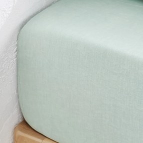 Hoeslaken in gewassen linnen, omslag 35 cm, Linot