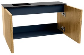 Mondiaz Joya 80cm toiletmeubel oak met wastafel faye links zonder kraangat urban