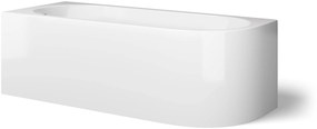 Looox Cool Corner Bad links 170x70cm Glans Wit