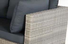 Baratti Hoek Loungeset Amalia - Antraciet &amp; Grijs - Wicker - Baratti