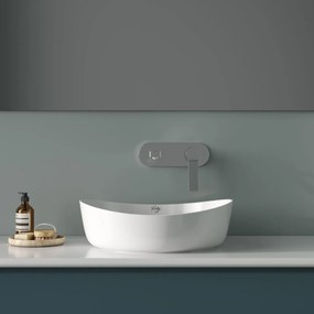 Sanigoods Sea opbouw waskom 40x40cm glans wit