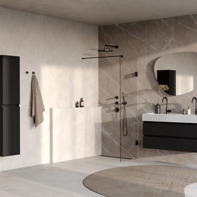 Brauer Void profielloze inloopdouche 60cm zwart mat