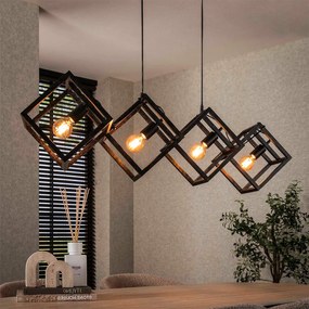 Eettafel Lamp Kubus Metaal