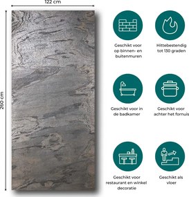 Natuursteen Wandpaneel Zeera Green 260x120x0,2cm | Paneli Natuursteen Wandpanelen