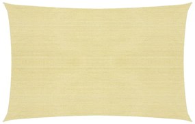 vidaXL Zonnescherm HDPE rechthoekig 2x4 m beige
