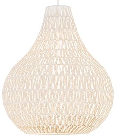 Stoffen Eettafel / Eetkamer Scandinavische hanglamp wit 45 cm - Lina Drop Design, Retro E27 Draadlamp rond Binnenverlichting Lamp