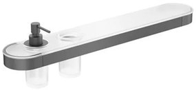 Crosswater Velo Planchet - 60cm - zeepdispenser - bekerhouder - leisteen VE040T