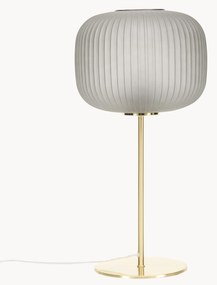 Grote tafellamp Sober met glazen lampenkap