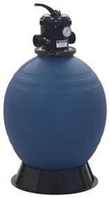 vidaXL Zwembadzandfilter met 6-positie ventiel 560 mm blauw