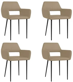 vidaXL Eetkamerstoelen 4 st kunstleer cappuccino