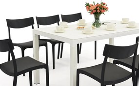 King/Provence wit en antraciet tuinmeubelset voor 8 personen Bica