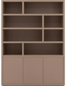 Goossens Buffetkast Barcelona, 3 deuren 8 open vakken, grijs eiken, 158 x 212 x 45 cm, stijlvol landelijk