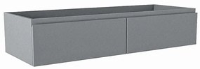 Mondiaz FOGE wastafelonderkast - 120x45x25cm - 2 lades - uitsparing midden - softclose - Plata M44176Plata