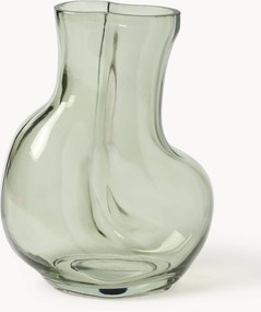 Handgemaakte glazen vaas Gleam, H 22 cm