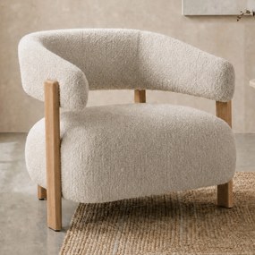 Armleuningstoel Boucle Beige