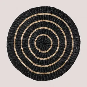 Placemat Van Natuurlijke Jute Khaa Zwart - Sklum