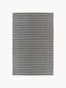 Handgeweven indoor & outdoor vloerkleed Rune met geometrisch patroon