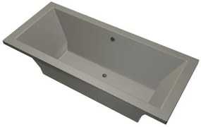 Xenz Society Duobad - 170x75x53 - afvoer Midden - acryl - cement 6870-06
