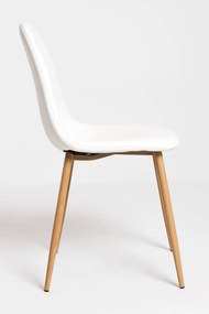 Pak 4 Teok Kunstlederen Stoelen