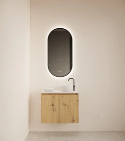 Gliss Design Echo toiletmeubel 60cm artisan eiken met toppaneel wit mat