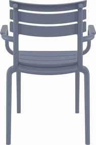 Paris tuinstoel donker grijs - 2 stuks