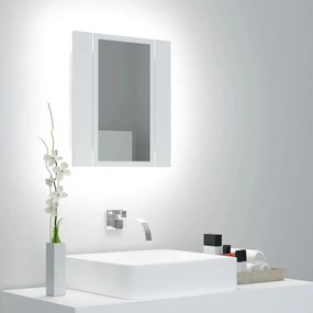 vidaXL Badkamerkast met spiegel en LED 40x12x45 cm wit