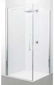Novellini Young 2.0 FG zijwand 85/87x200cm voor G draaideur en 2GS vouwdeur chroom profiel met helder glas y2fg85-1k