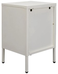 Kare Design Paros Nachtkastje Met Ribbelglas Off White - 40x35x60cm.