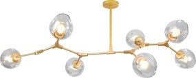 Hanglamp Goud Glas Bol 7 Arms APP507-7C