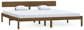 vidaXL Bedframe massief grenenhout honingbruin 200x200 cm