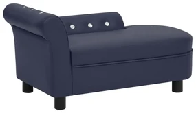 vidaXL Hondenbank 83x45x42 cm kunstleer blauw