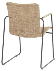 Taste by 4 Seasons Palma tuinset naturel met Basso tafel teak blad Ø 130 cm  Tuinset    beige weerbestendig