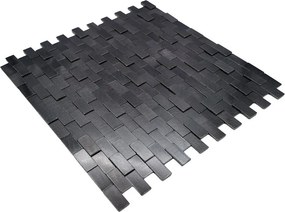 Zelfklevende Mozaïektegels Metaal | Steenstrip 3D Grafiet | 30×29,8 cm | Keuken, Bad &amp; WC