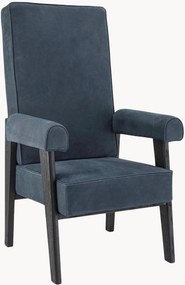 Gestoffeerde leren fauteuil Milo