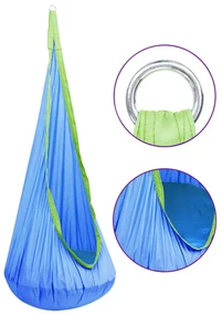 vidaXL Hangmat/schommel voor kinderen 80 kg blauw