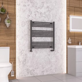 Eastbrook Wendover handdoekradiator 75x80cm 551W antraciet mat