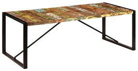 vidaXL Eettafel 220x100x75 cm massief gerecycled hout