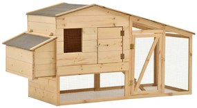 vidaXL Kippenhok 178x67x92 cm massief grenenhout
