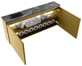 Mondiaz Ture DLux toiletmeubel 120cm oro met wastafel lava links met kraangat