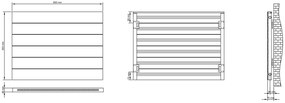 Eastbrook Berkeley radiator 80x60cm aluminium 558W antraciet