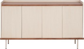 Beige Dressoir Met Ribbels - 150x45x85cm.
