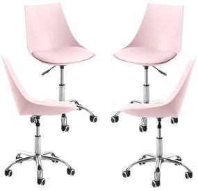 Set 4 Blok Bureaustoelen