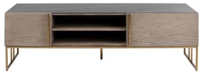 Kare Design Cesaro Tv-meubel Marmer, Hout En Koper - 160x48x50cm.