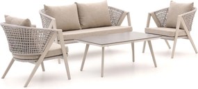 Stoel-bank loungeset Manifesto | 4 personen | Loungeset Beige | Aluminium | 153x0cm | Kees Smit Tuinmeubelen
