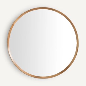 Ronde spiegel in massief eik, Diam 100cm, Orion