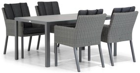 Tuinset 4 personen 160 cm Wicker Grijs Garden Collections Oxbow/Varano